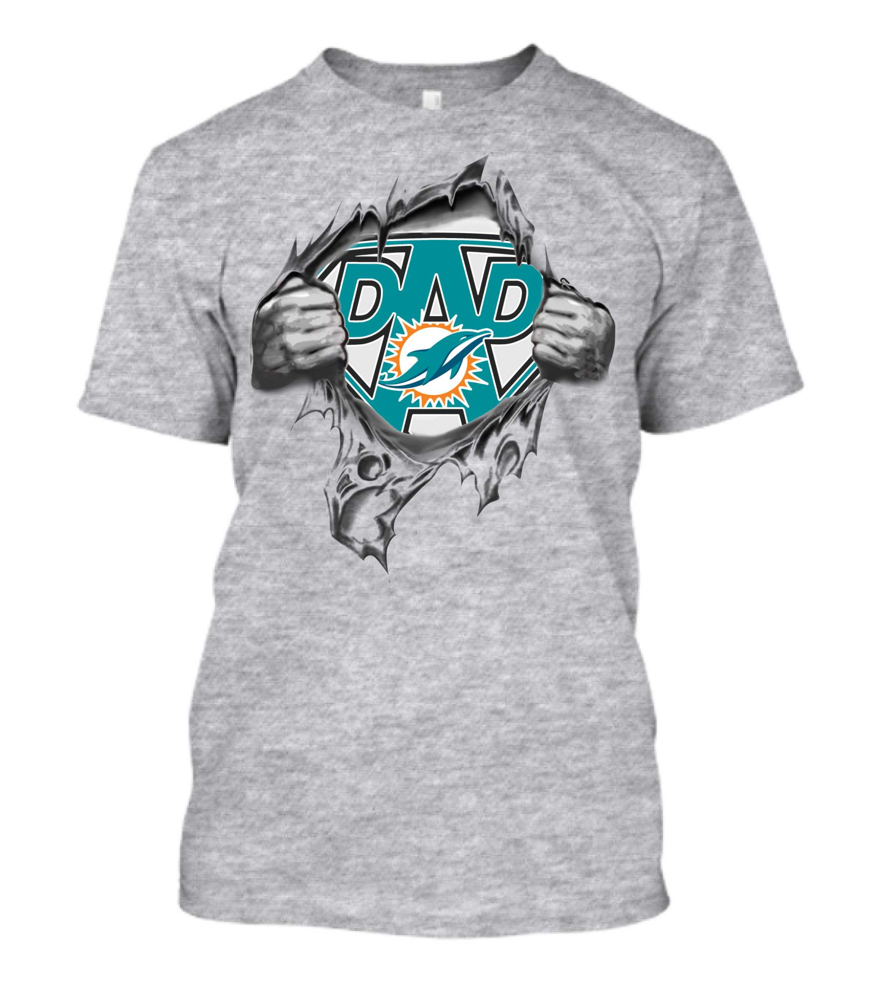 Super Dad Miami Dolphins Superman T-Shirt