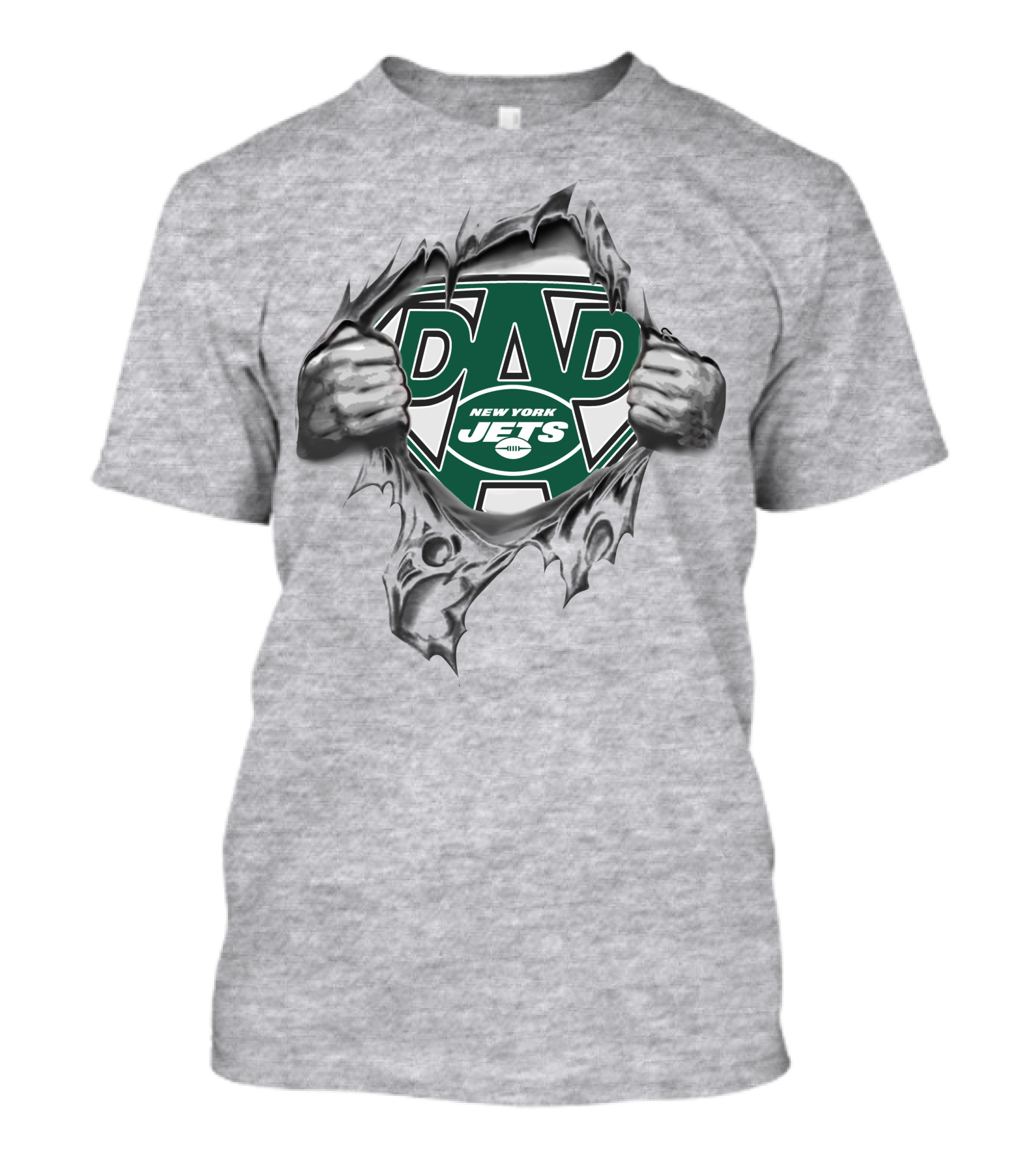 Super Dad New York Jets Fan Dad Logo Burst T-Shirt