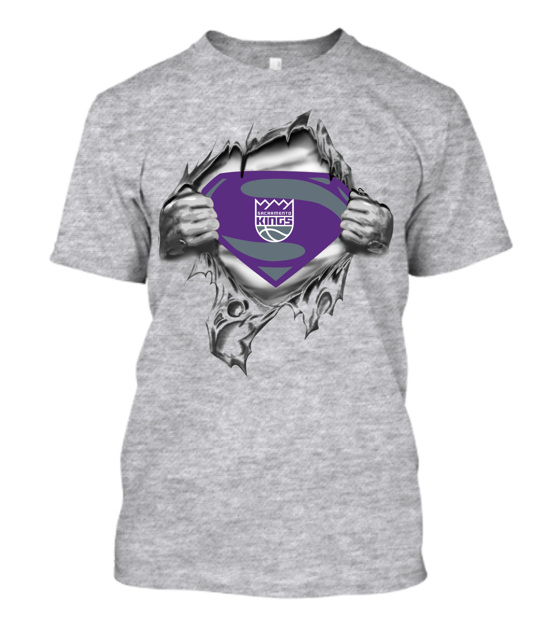 Sacramento Kings Superman Shield Logo Burst T-Shirt