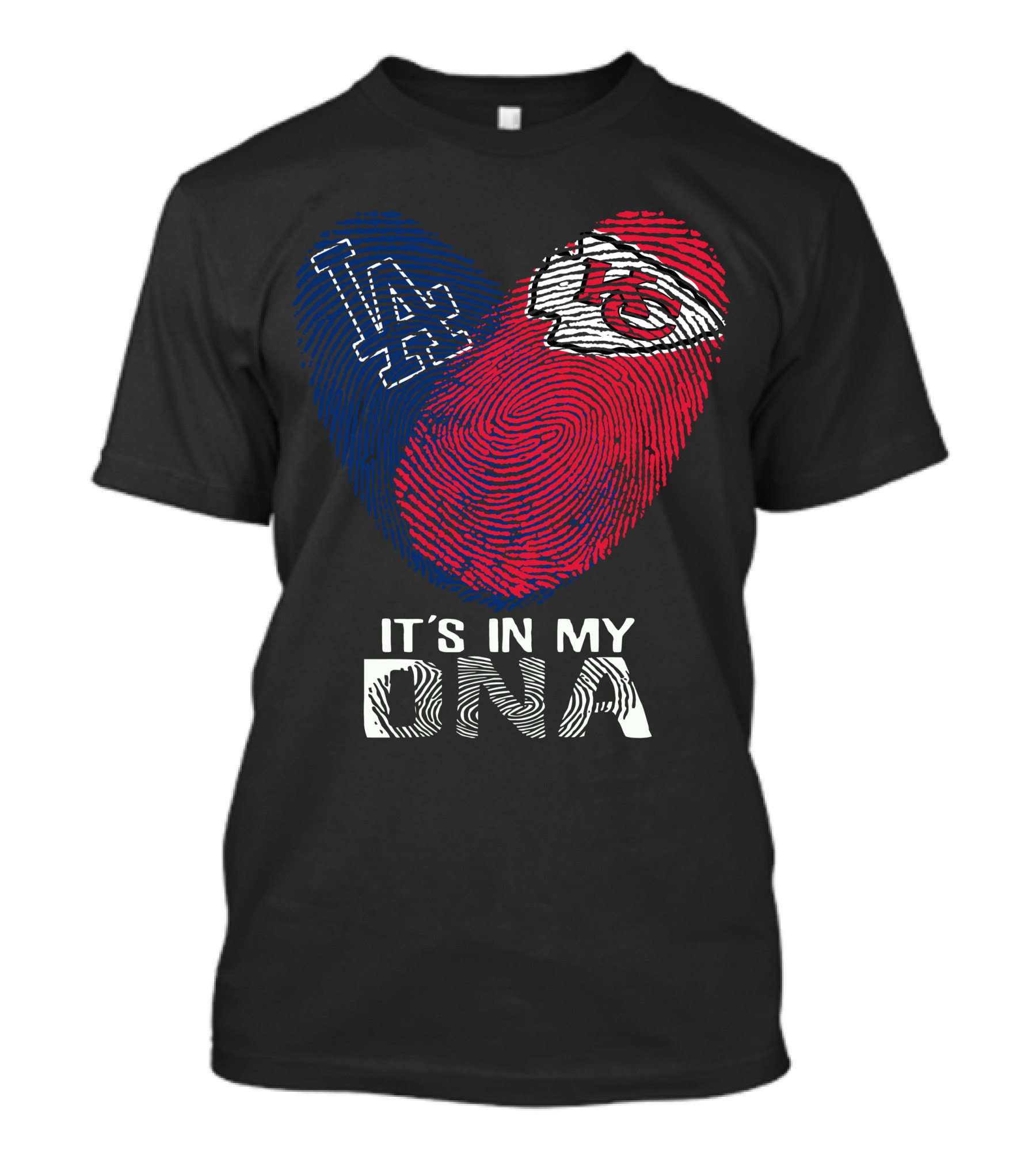 Los Angeles Dodgers Kansas City Chiefs It's In My DNA T-Shirt