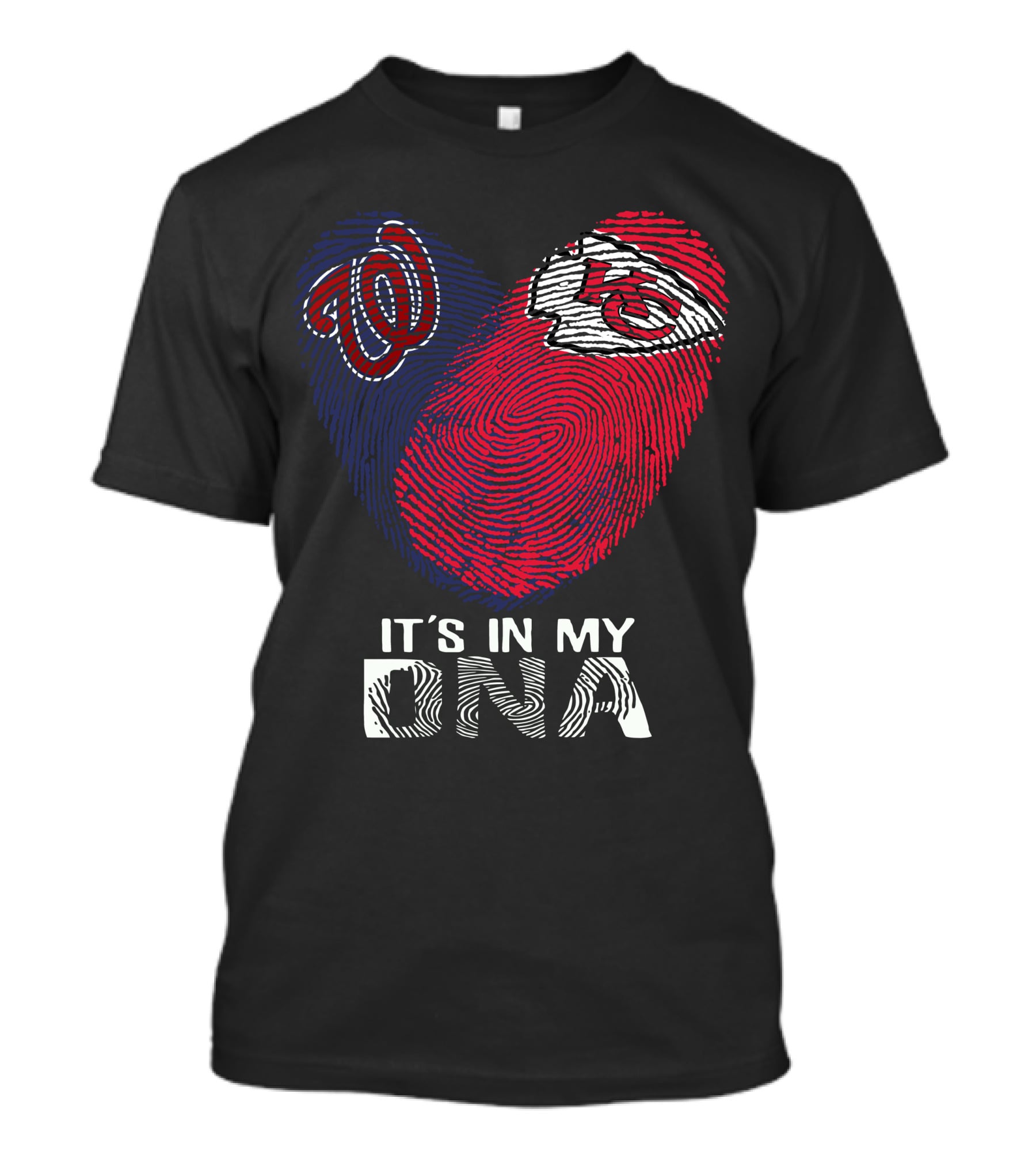 Washington Nationals Chiefs Fingerprint It's In My DNA T-Shirt