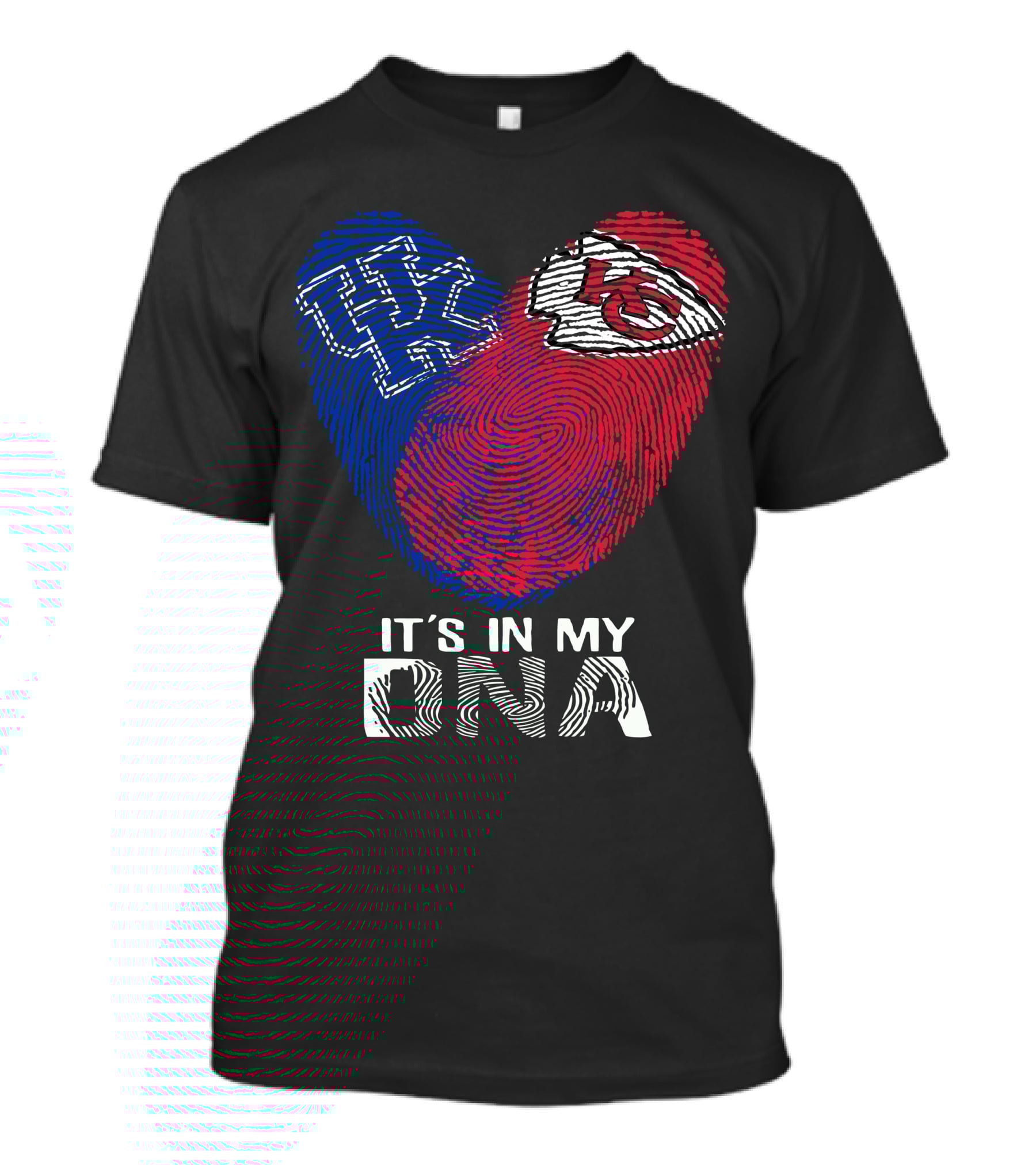 Kentucky Wildcats Chiefs It's In My Dna Fingerprint Heart T-Shirt