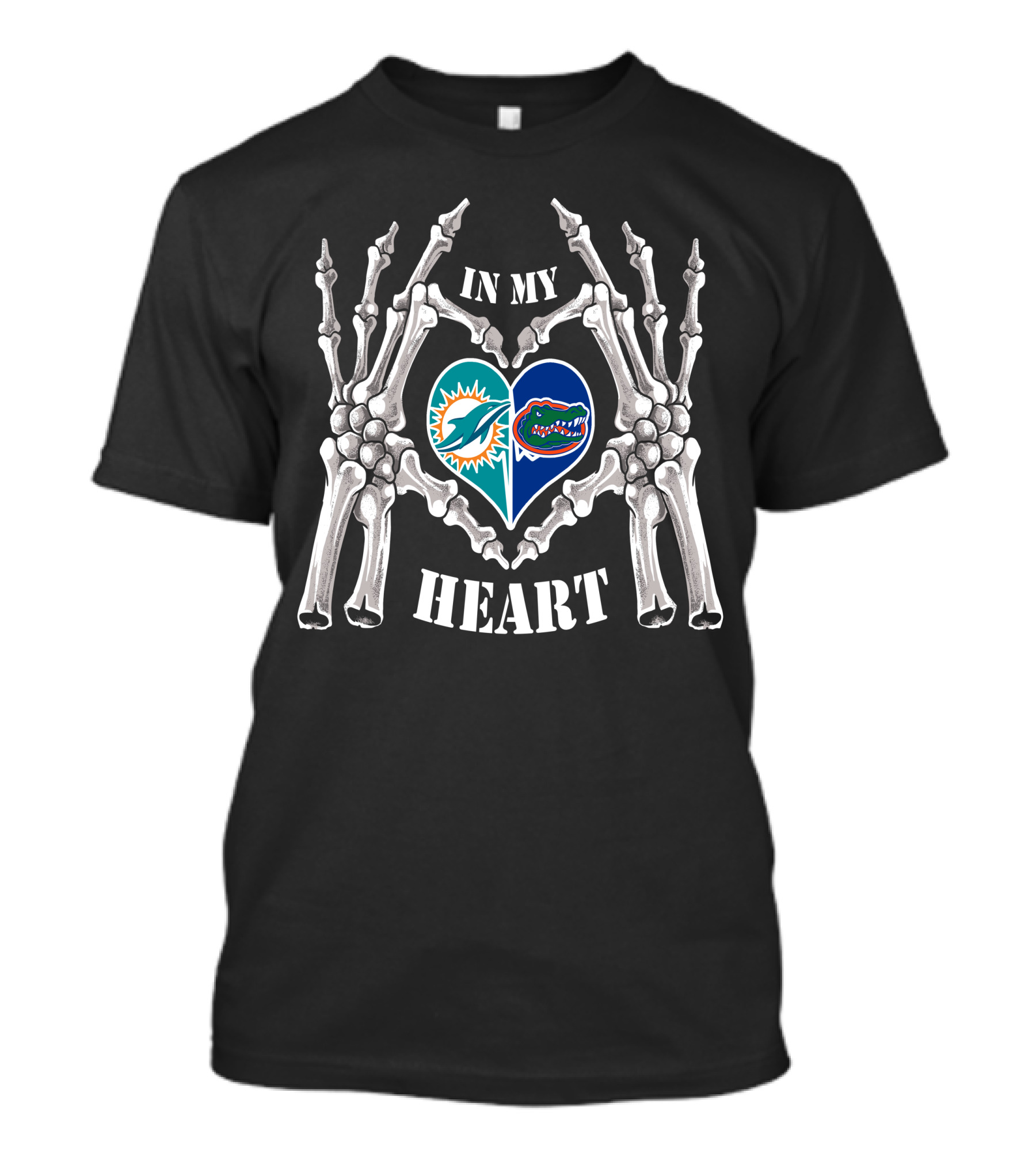 Miami Dolphins Florida Gators In My Heart T-Shirt