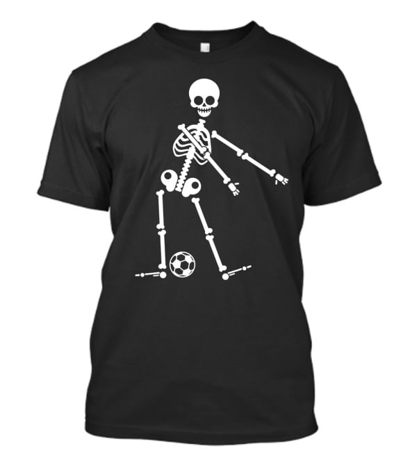 Skeleton Flossing Dance With Soccer Ball T-Shirt