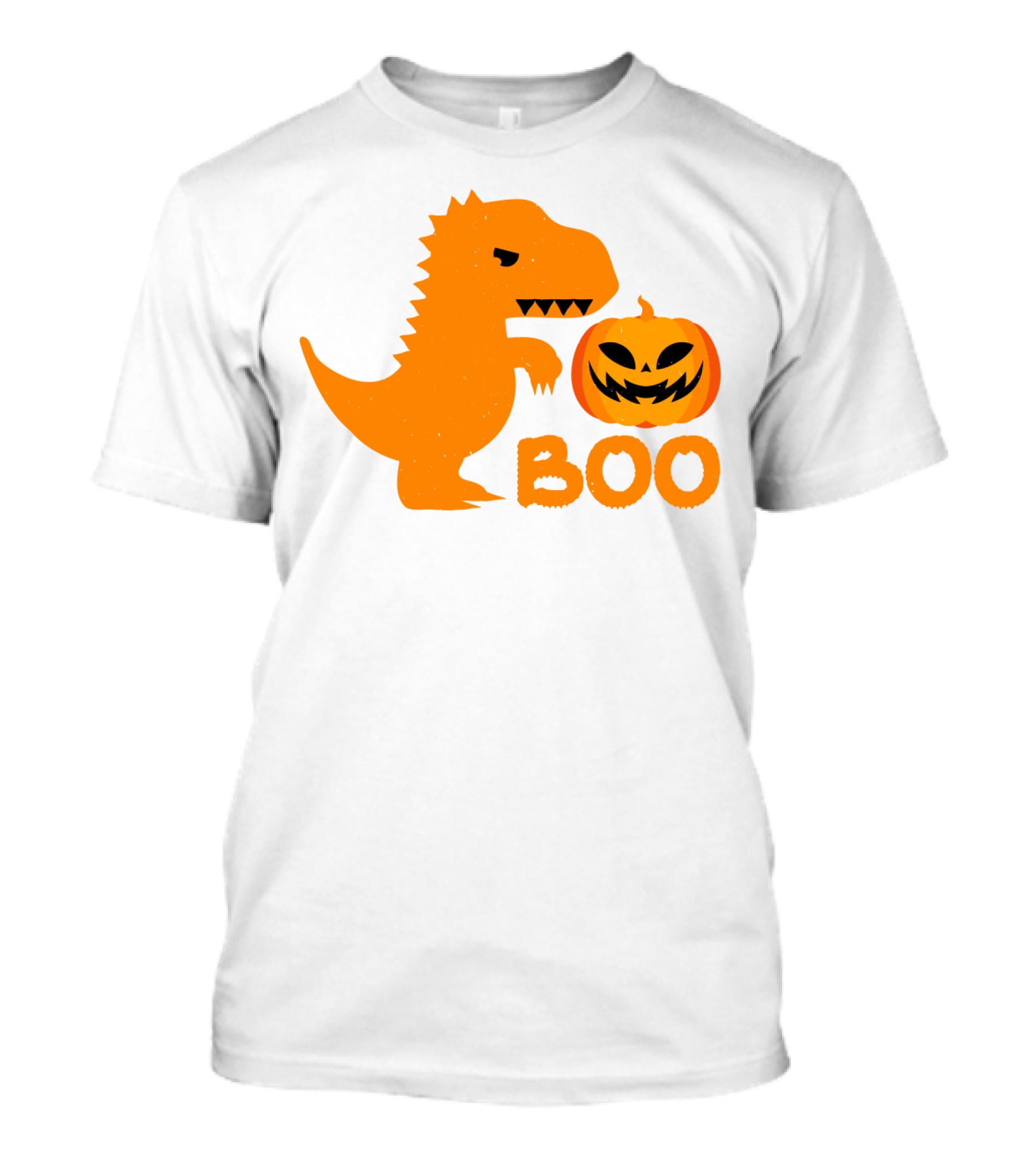 Boo Dinosaur With Jack-O'-Lantern Pumpkin T-Shirt