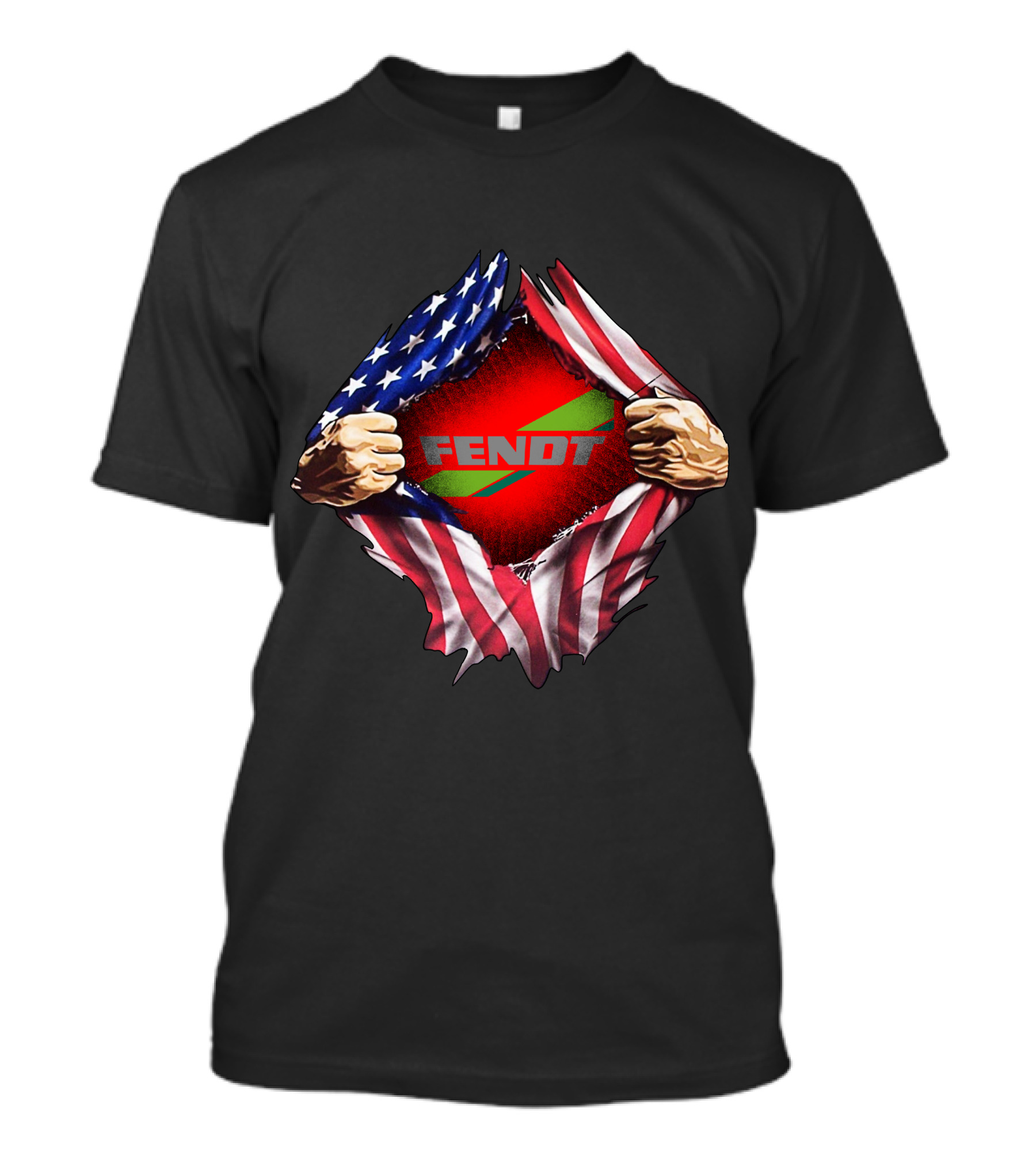 Fendt USA Flag Ripped Reveal T-Shirt