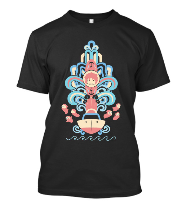 Ponyo Deco Nautical Wave Adventure T-Shirt