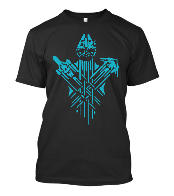 Rebel Paths Abstract Geometric Figure With Futuristic T-Shirt