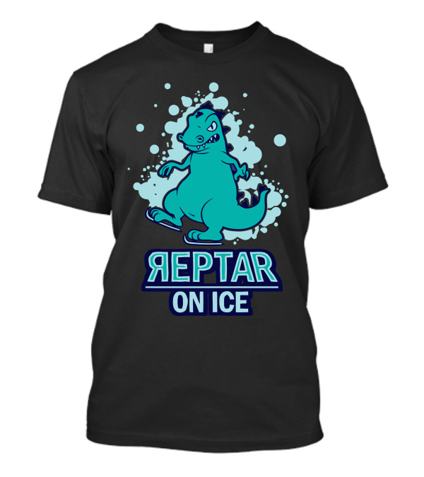 Reptar On Ice Rugrats Dinosaur Skating Adventure T-Shirt