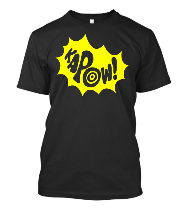 KAPOW Comic Book Style Burst With Yellow Background T-Shirt
