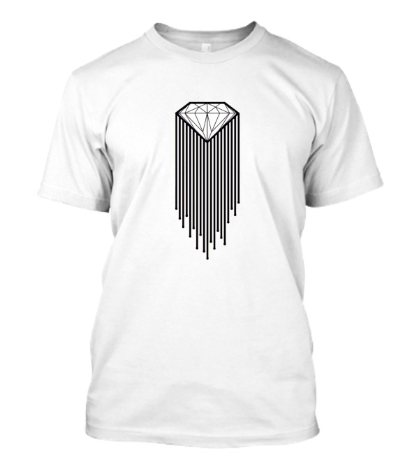 Diamond Drip Graphic With Bold Black Lines T-Shirt