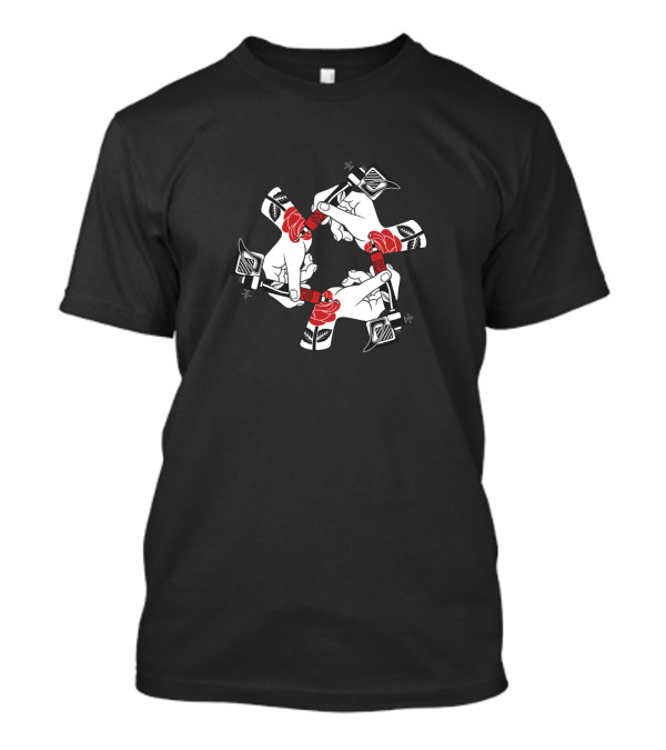 Hand Tattoo Art With Roses And Tattoo Machines T-Shirt