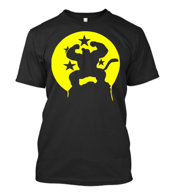 Saiyajin Affe Dragonball Z Fun Great Ape Silhouette With Dragon Balls T-Shirt