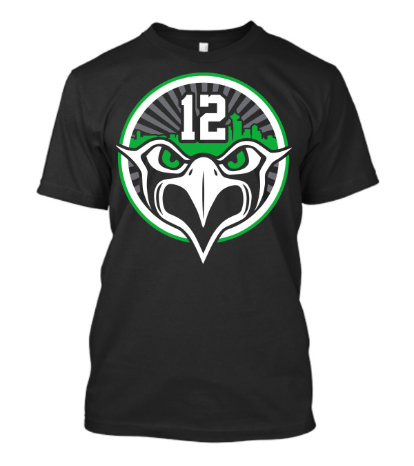 Seattle 12 Skyline Hawk Fan Spirit T-Shirt