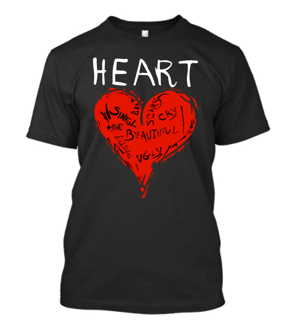 HEART Smashing Pumpkins Sinful Beautiful Ugly Scars Cry T-Shirt