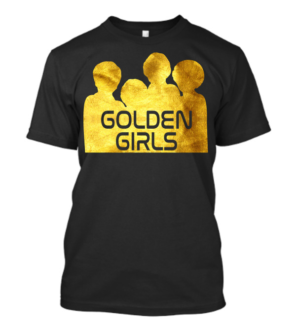 Golden Girls Silhouette Portrait Gold Texture T-Shirt