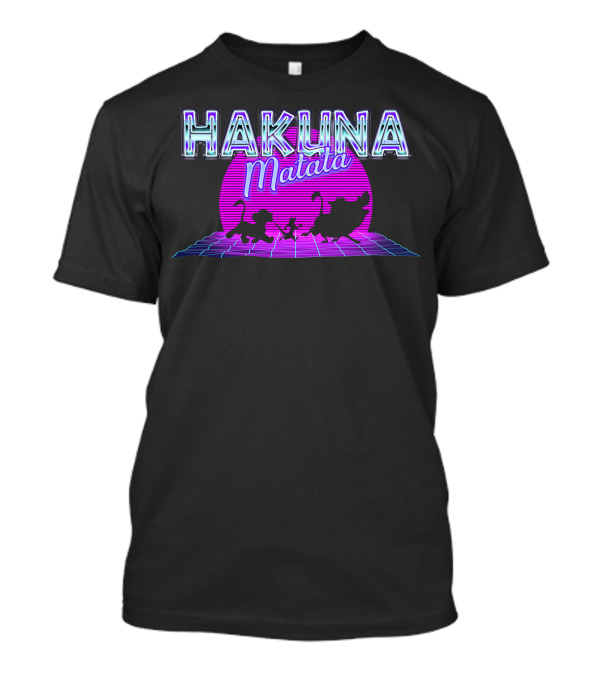 Hakuna Matata Neon Sunset Vaporwave T-Shirt