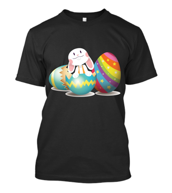 Rabbit Hidden In Colorful Easter Egg T-Shirt