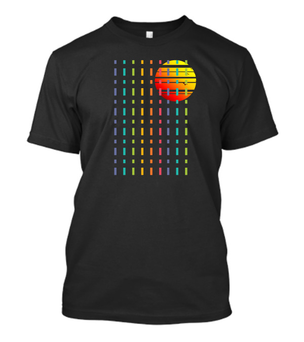Rainbow Sunset Stripe Pattern With Colorful Horizon Sky T-Shirt
