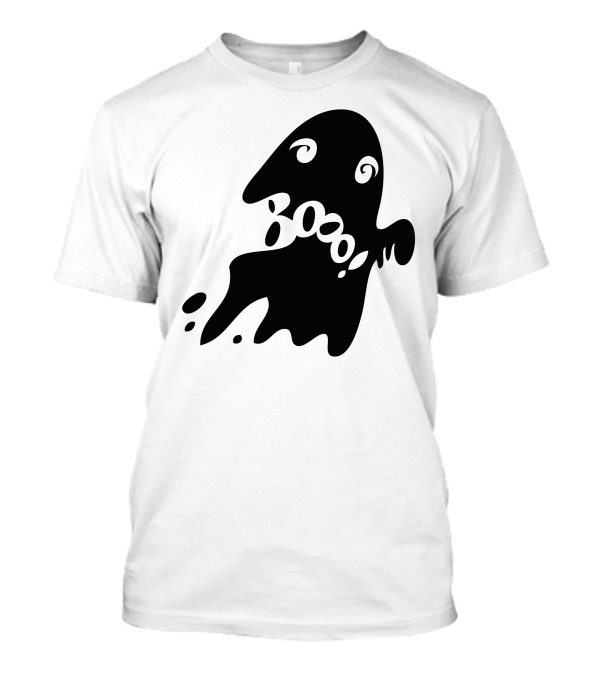 Boo Spooky Swirled Ghost Halloween Card T-Shirt