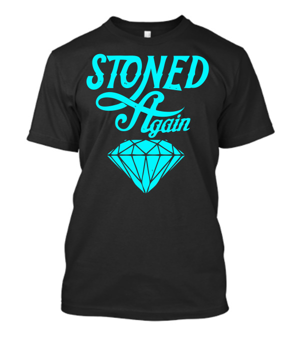 Stoned Again Turquoise Diamond Motif T-Shirt