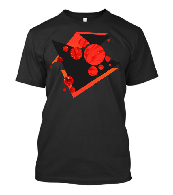 It Was All Red Geometric Abstract Circles And Triangles T-Shirt