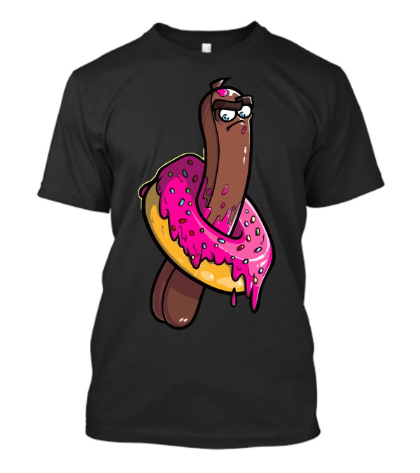 Donut Ice Cream Character Stickers T-Shirt
