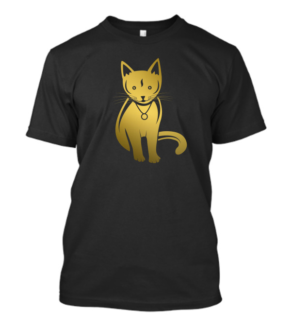 Golden Cat With Necklace T-Shirt