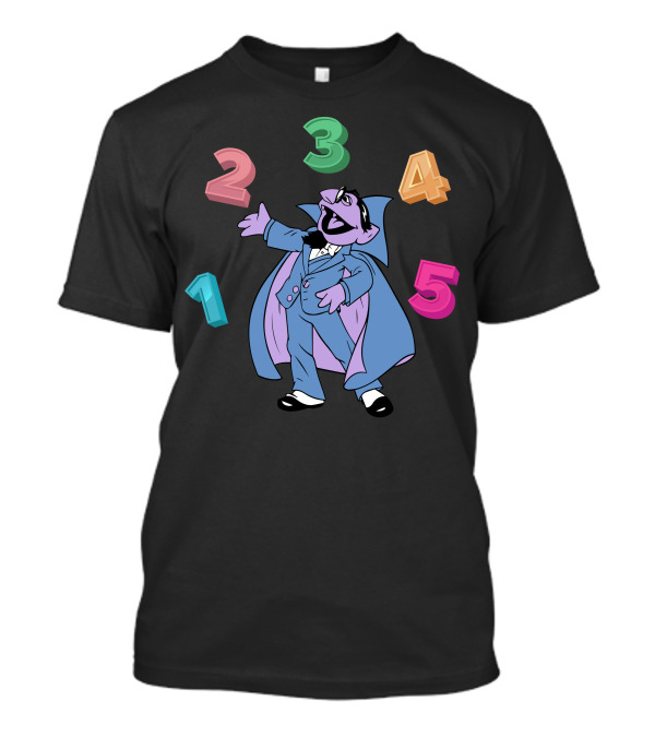 Count Von Count With Colorful Numbers 1 2 3 4 5 T-Shirt