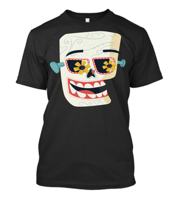 Sugar Skull Frankenstein Inspired Face T-Shirt