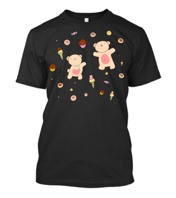 Sweet Bears Candy Cupcakes Ice Cream Treats T-Shirt