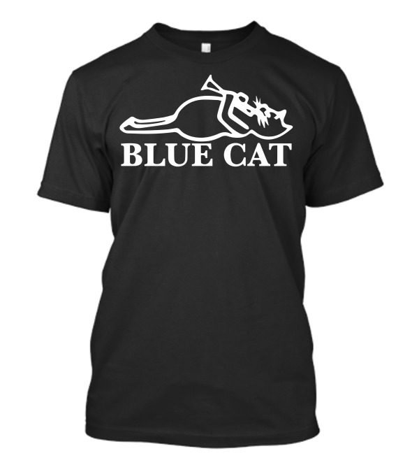 Blue Cat Saxophone Player T-Shirt