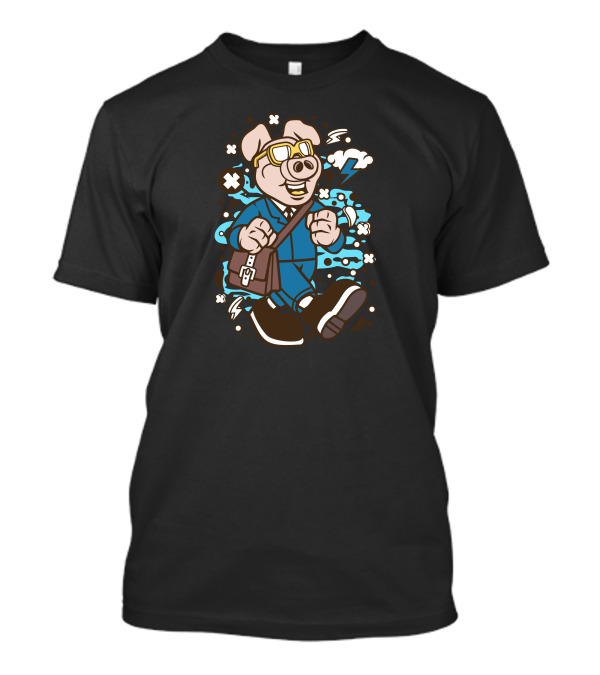 Pig In Business Suit With Briefcase And Glasses T-Shirt