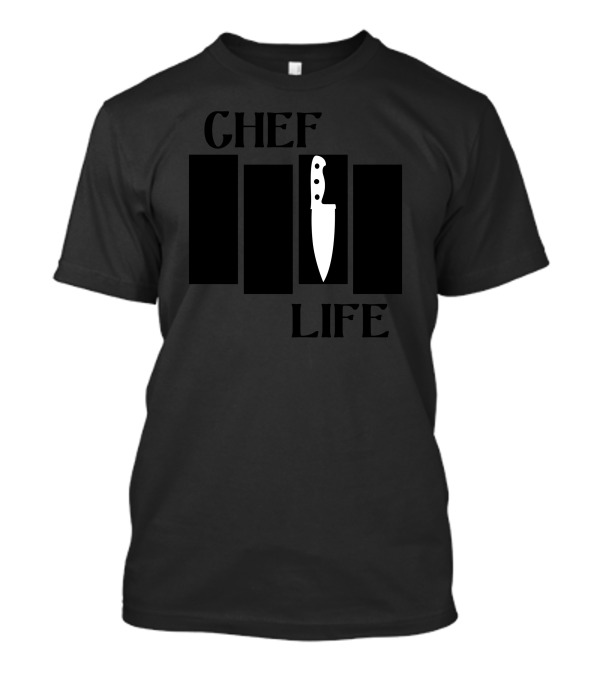Chef Life South Bay Knife Text Block T-Shirt