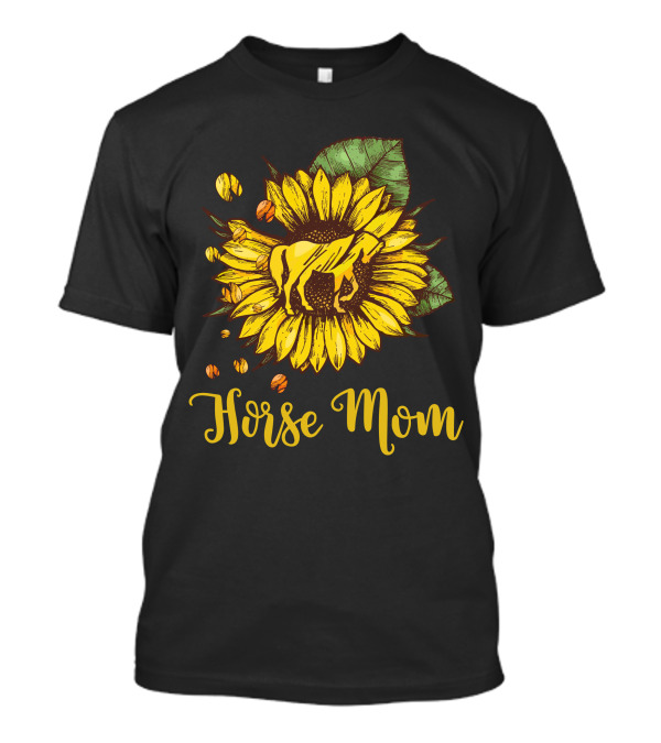 Horse Mom Sunflower Horse Within Sunflower Blossom T-Shirt