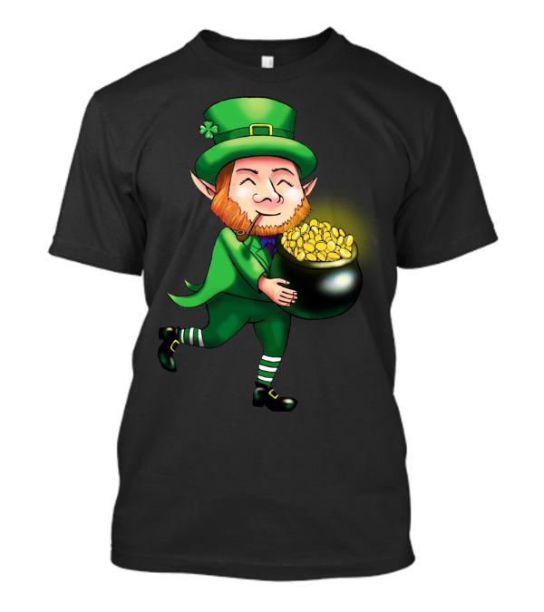 Leprechaun Pot Of Gold Irish Charm T-Shirt