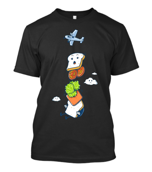 Mid Air Disintegrated Sandwich Plane Clouds T-Shirt