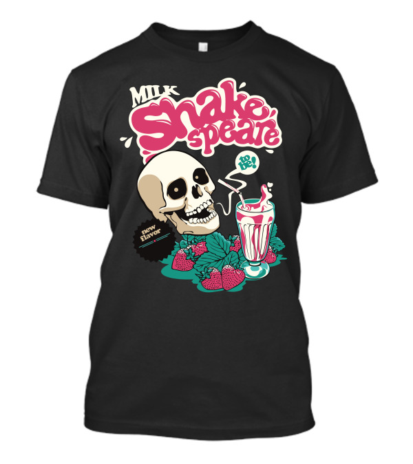 Milk Shake Speare New Flavor Skull Strawberries T-Shirt