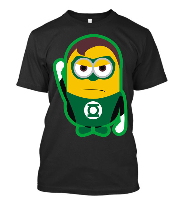 Minion Green Lantern Crossover Character In Superhero Suit T-Shirt
