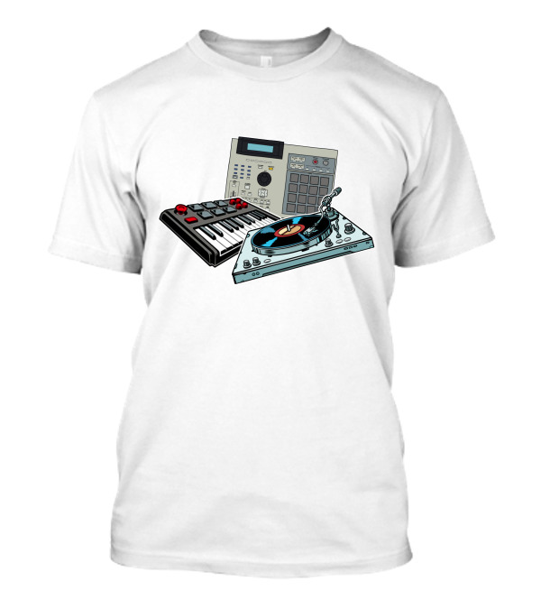 Drum Machine MIDI Keyboard Turntable Hip Hop Boom Bap Producer T-Shirt