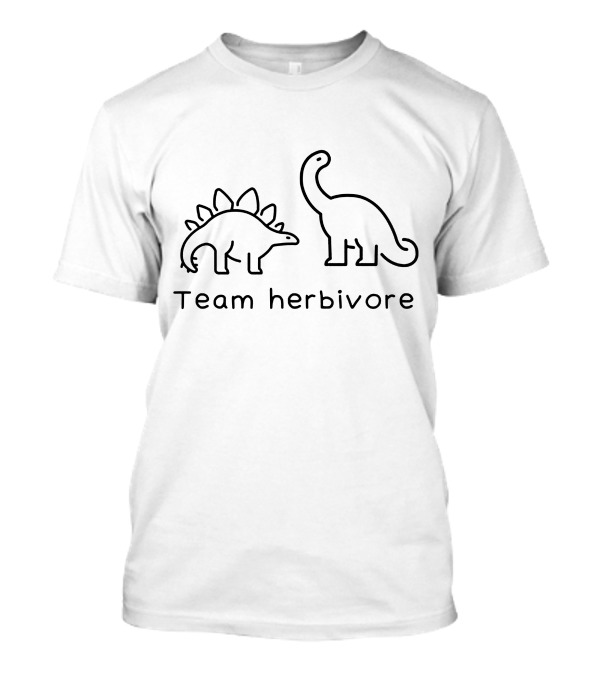 Team Herbivore Dinosaur Drawing Stegosaurus Brachiosaurus T-Shirt