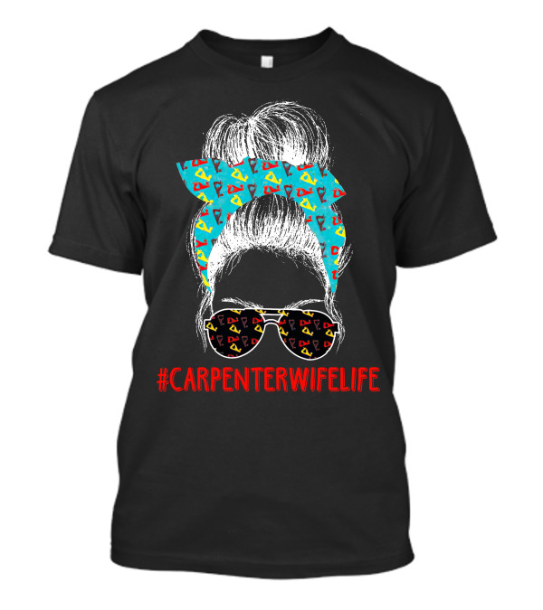 CarpenterWifeLife Retro Bandana And Sunglasses T-Shirt