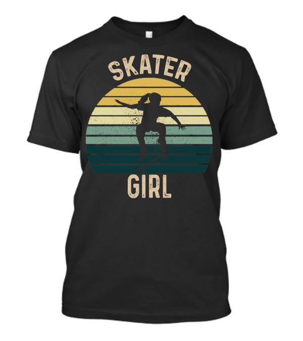 Skater Girl Vintage Skateboarding T-Shirt