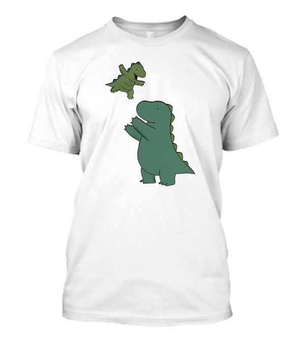 Rory And Dad Dinosaur Playtime With Green Dinosaurs T-Shirt