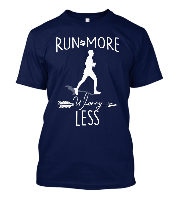 RUN More Worry Less Silhouette Jogger Arrow T-Shirt