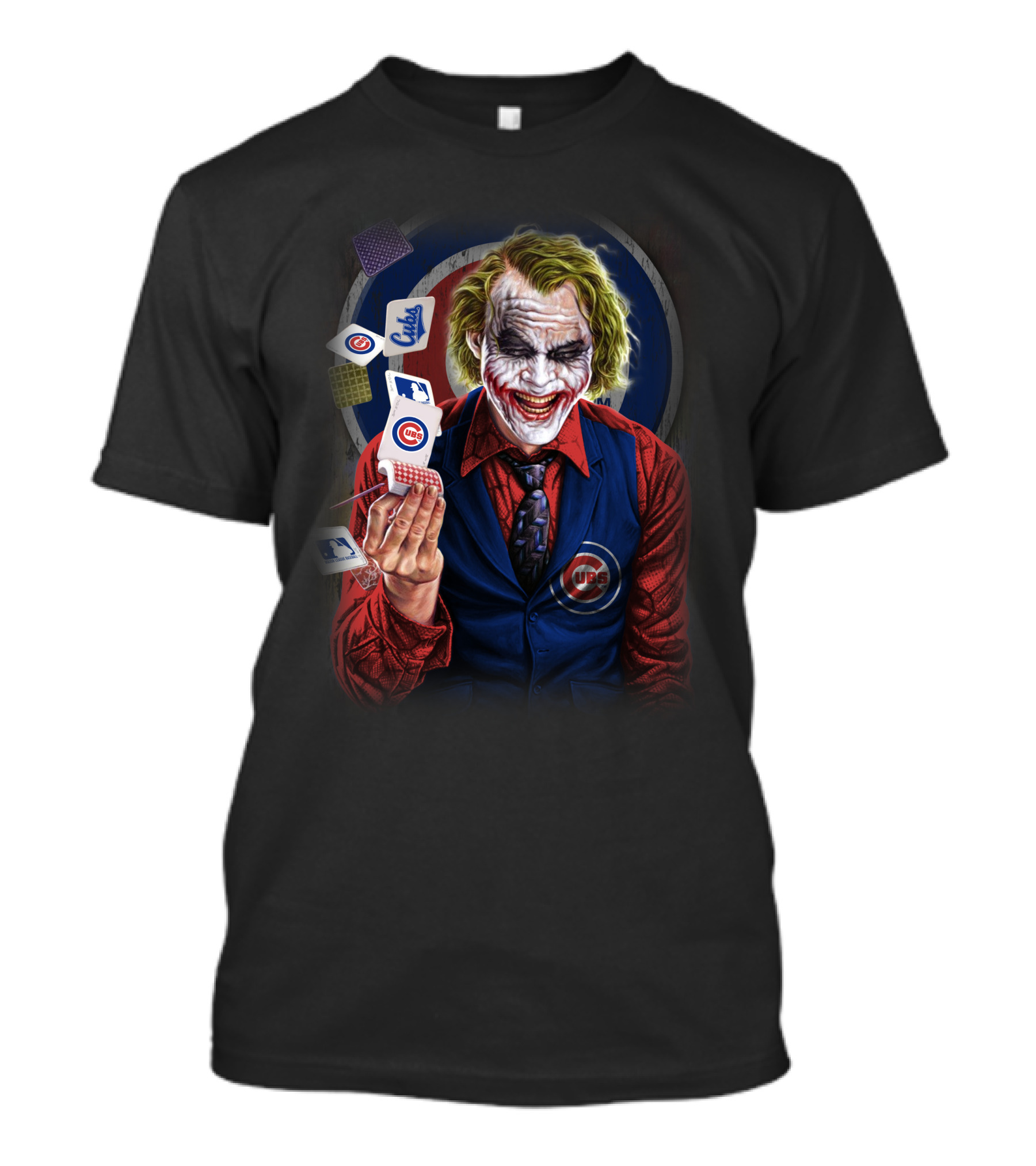 Chicago Cubs Joker Playing Cards Juggling Scene T-Shirt