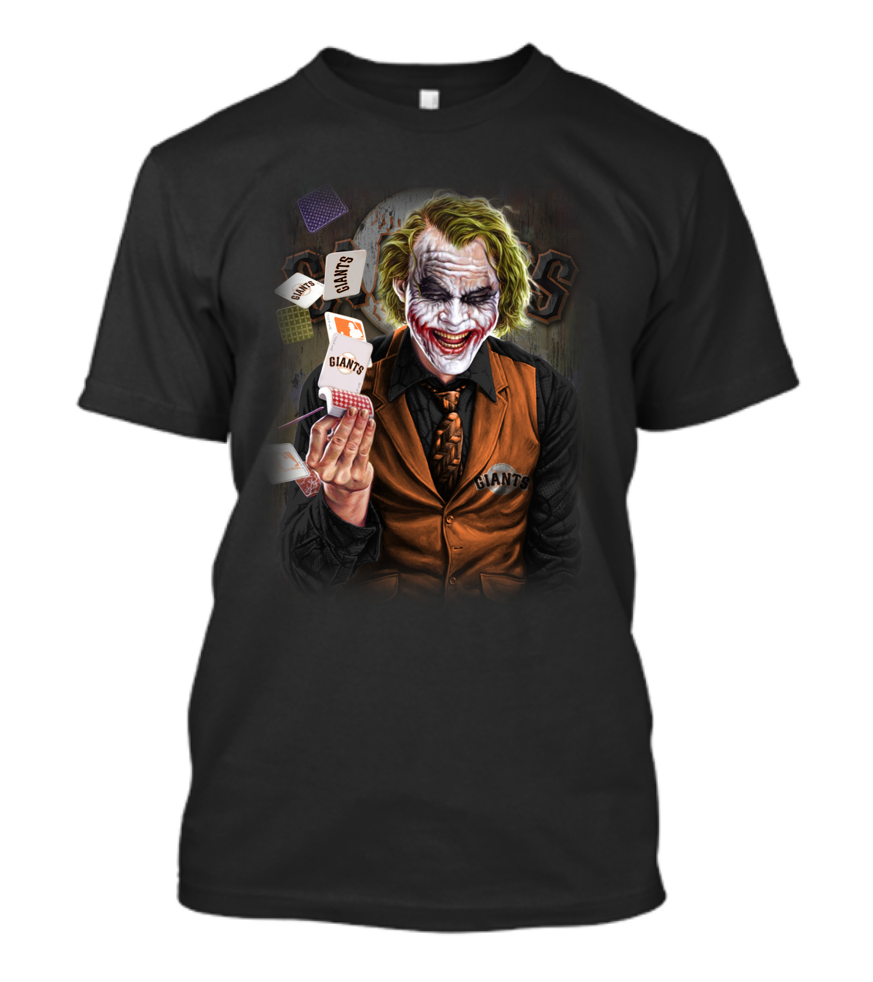 San Francisco Giants Joker Playing Cards Iconic Character Style T-Shirt