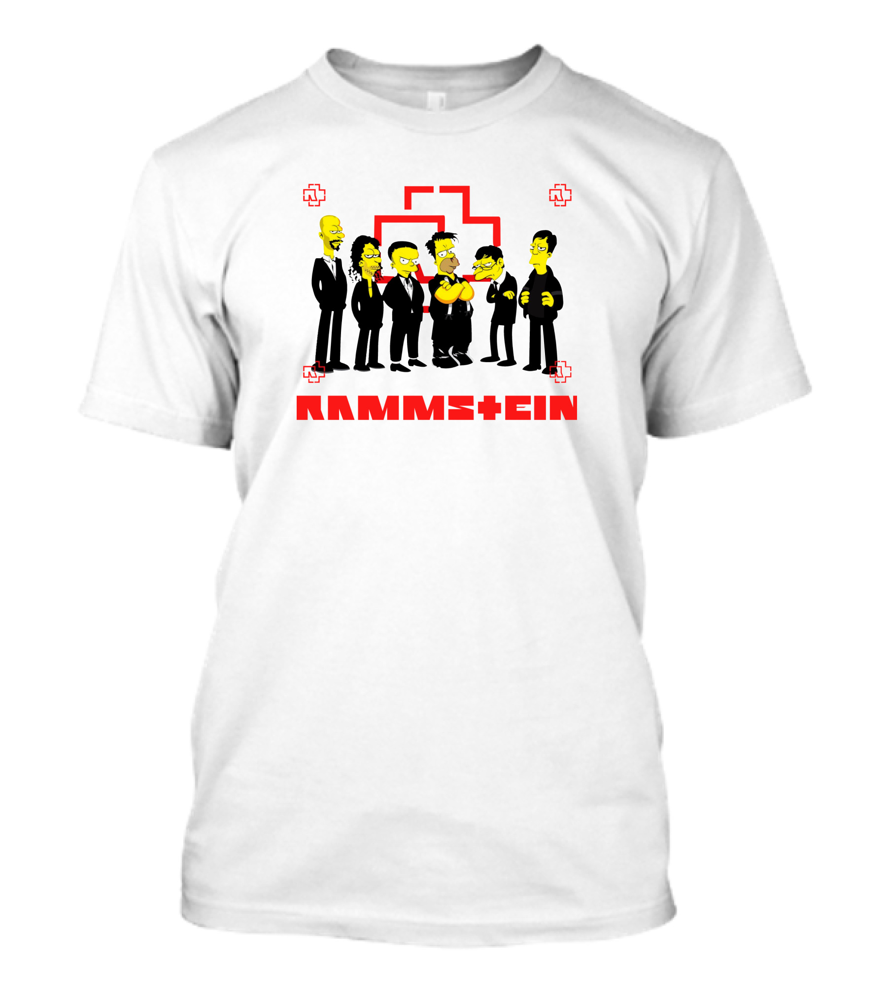 Rammstein Simpsons Character T-Shirt