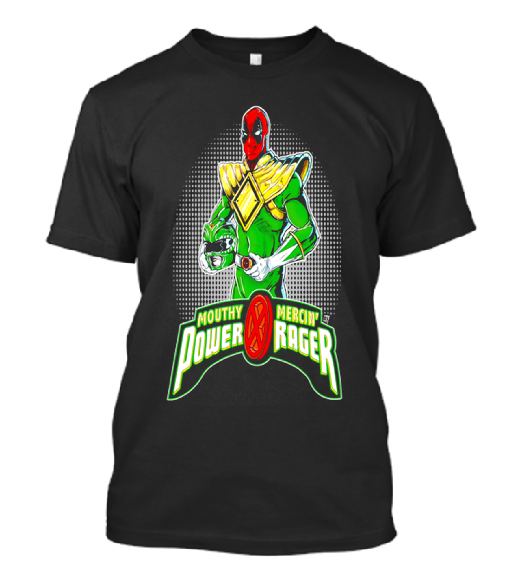 Mouthy Mercenary Power Rager Deadpool T-Shirt