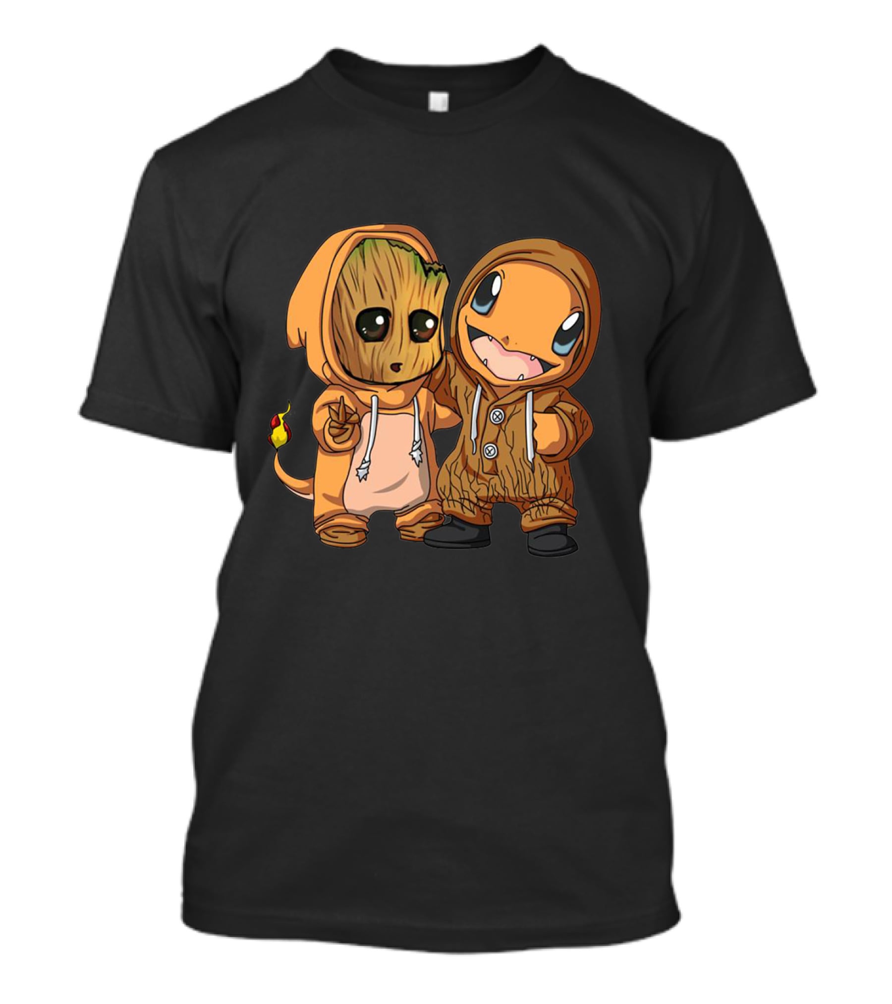 Groot And Charmander Crossover Hoodie Mashup T-Shirt